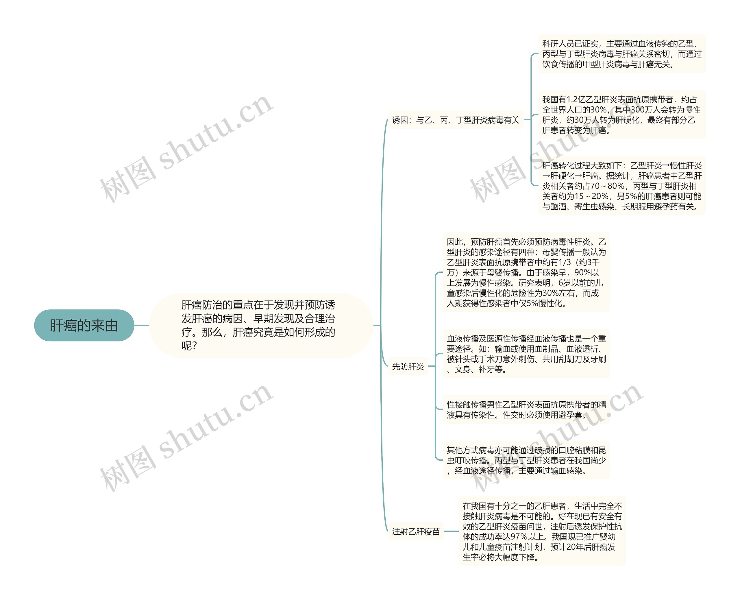 肝癌的来由思维导图