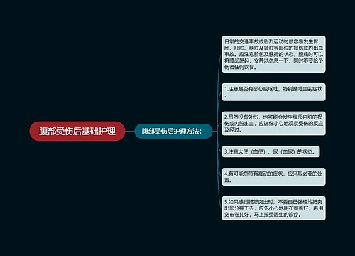 腹部受伤后基础护理