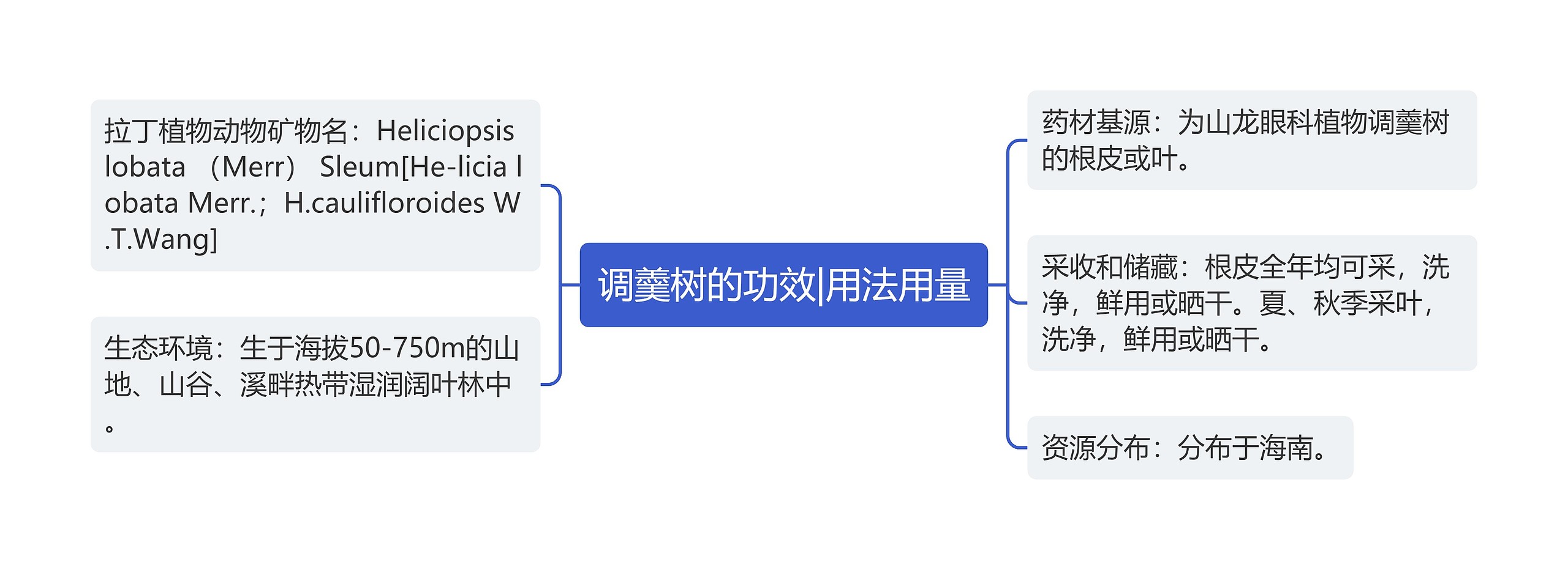 调羹树的功效|用法用量思维导图