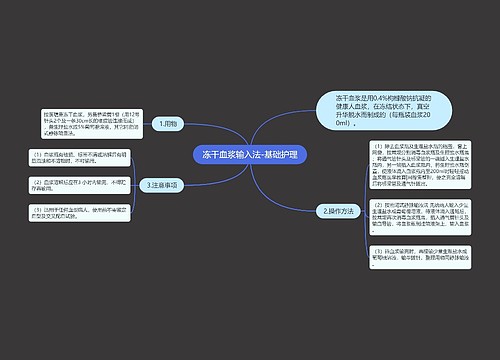 冻干血浆输入法-基础护理