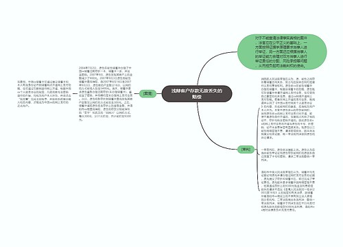 浅辩客户存款无故丢失的赔偿