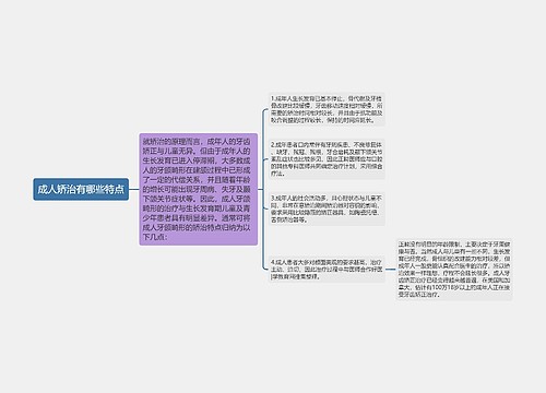 成人矫治有哪些特点