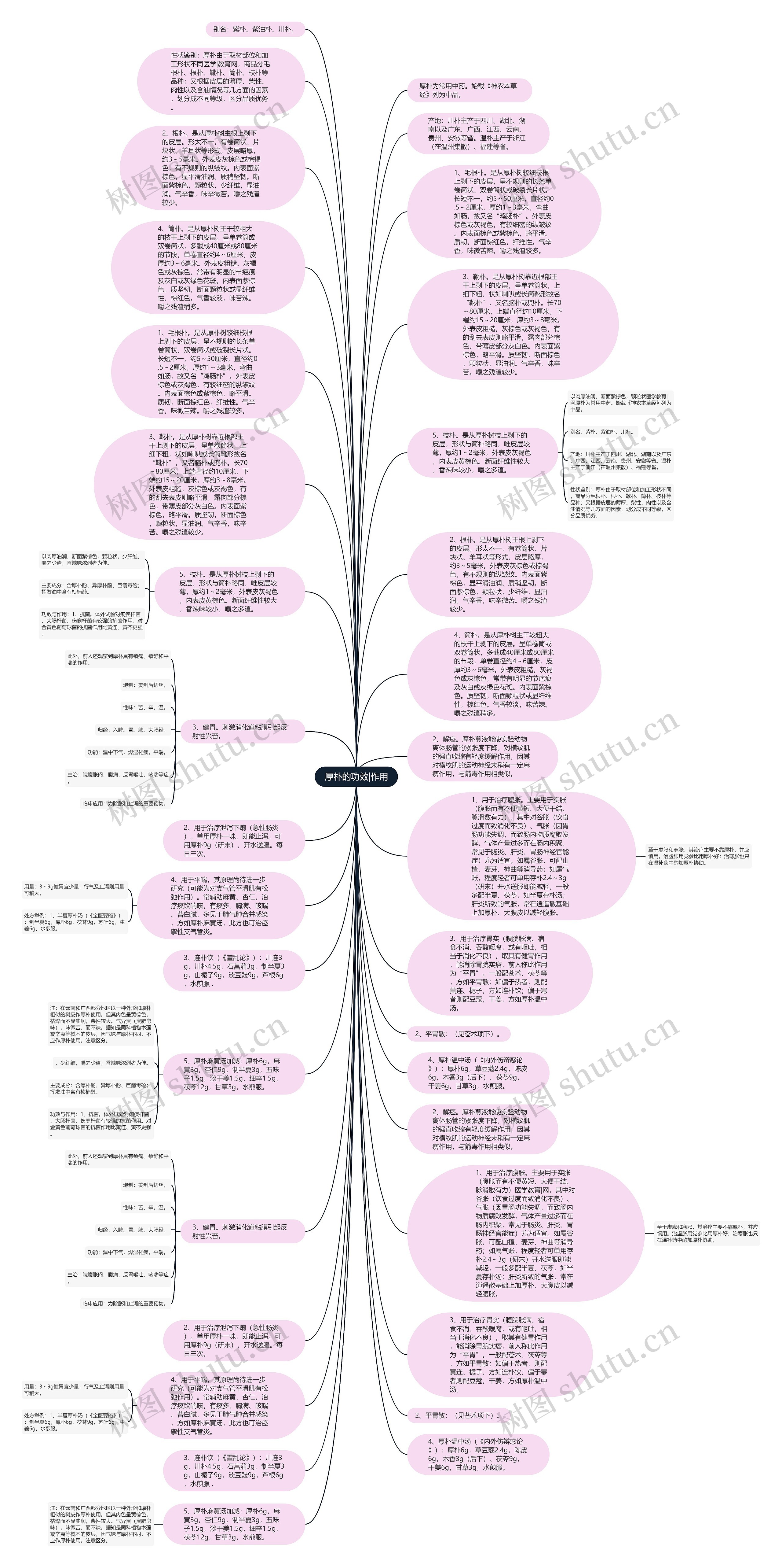 厚朴的功效|作用思维导图