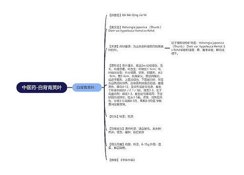中医药-白背青荚叶