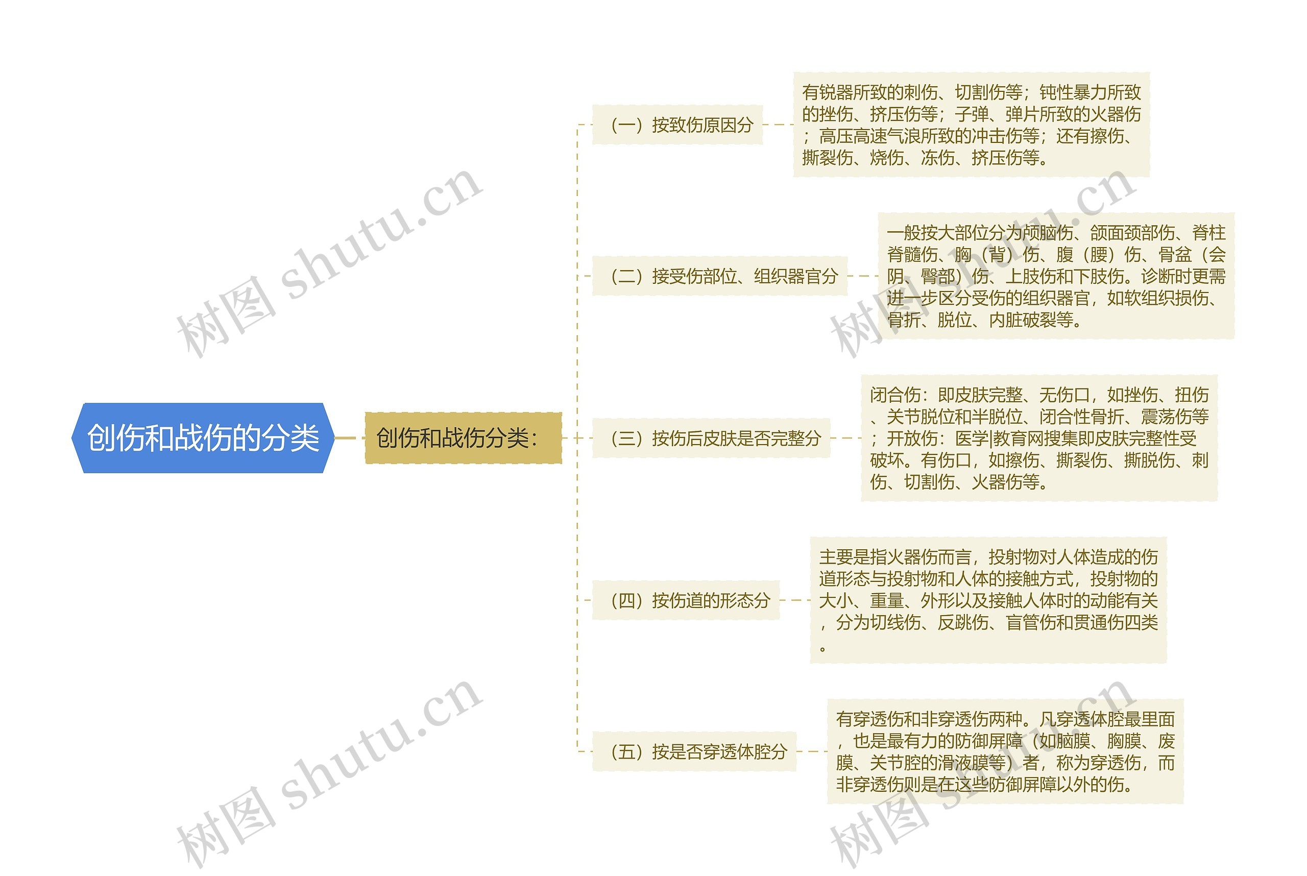 创伤和战伤的分类