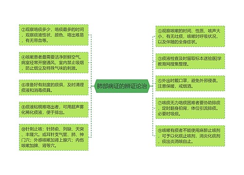 肺部病证的辨证论治