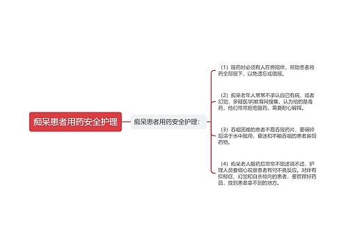 痴呆患者用药安全护理