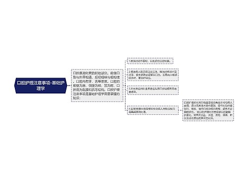 口腔护理注意事项-基础护理学