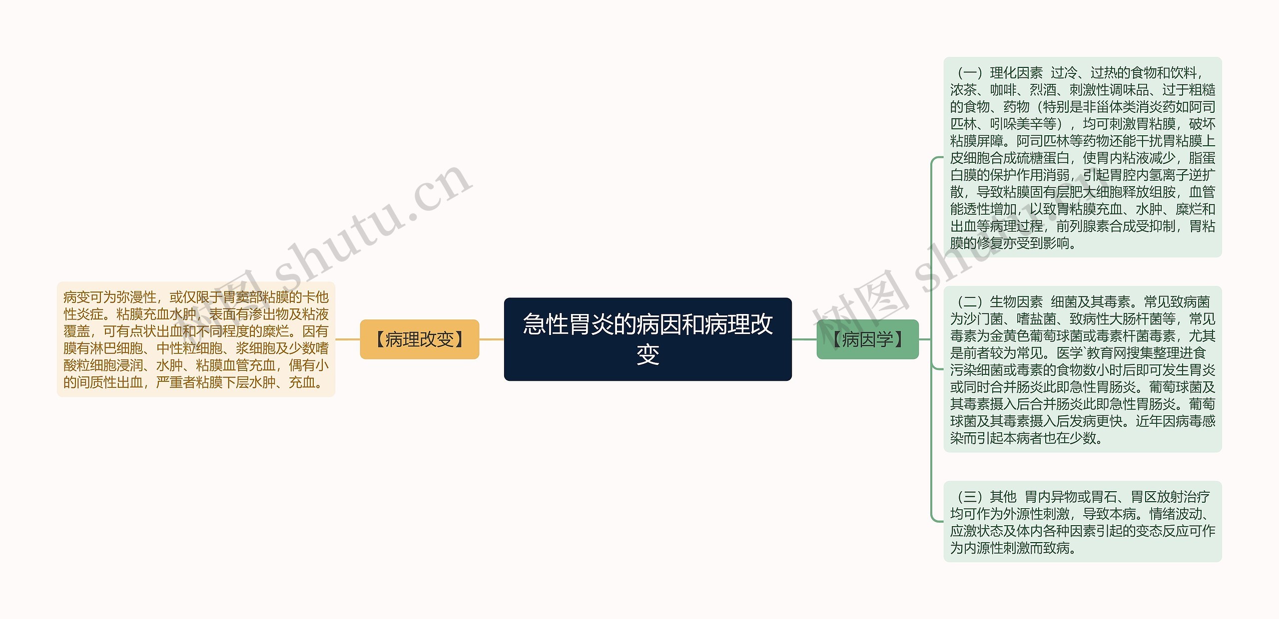 急性胃炎的病因和病理改变