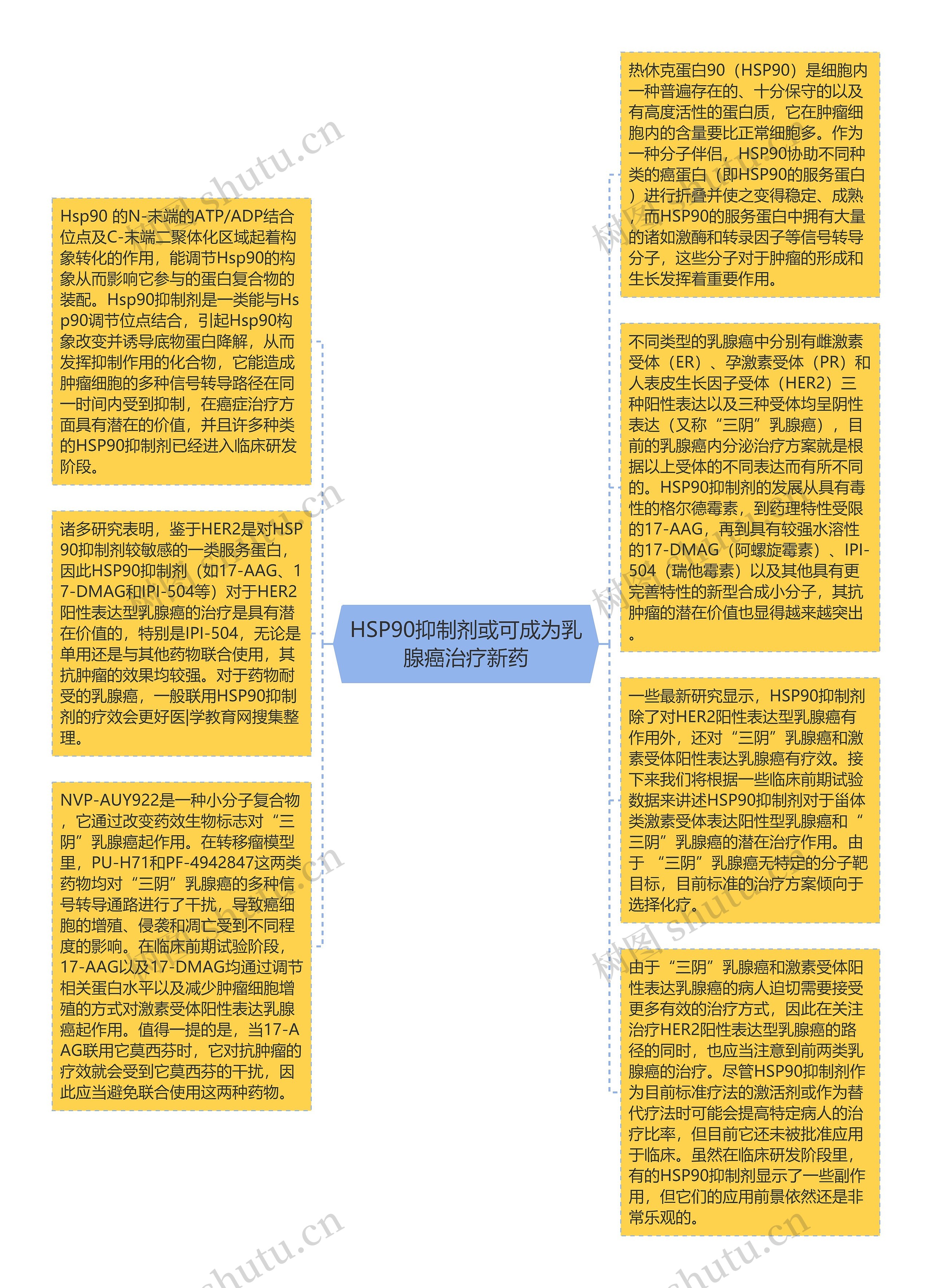 HSP90抑制剂或可成为乳腺癌治疗新药思维导图