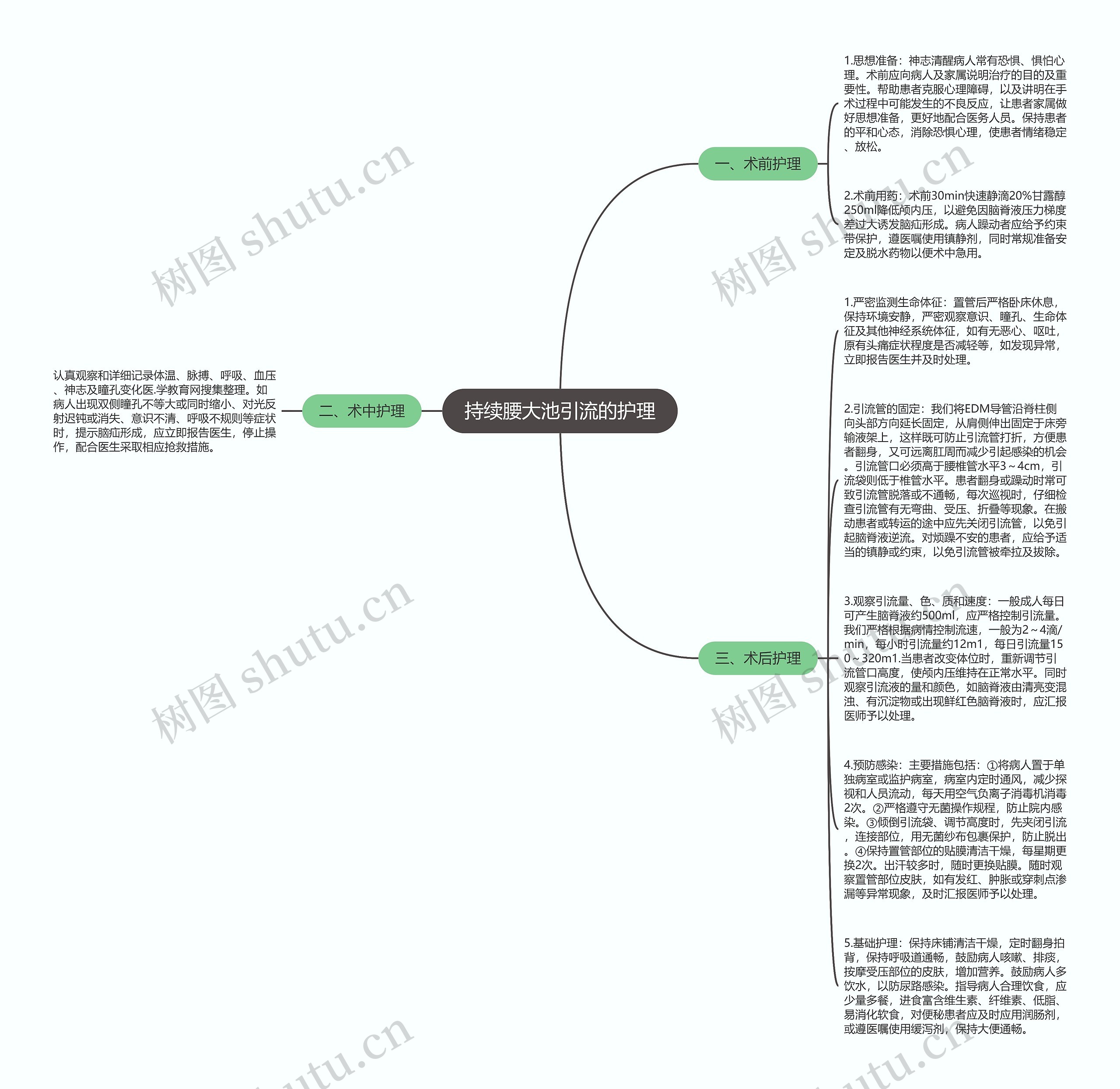 持续腰大池引流的护理思维导图