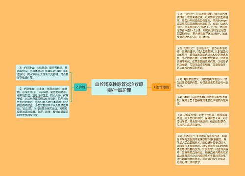 血栓闭塞性脉管炎治疗原则/一般护理