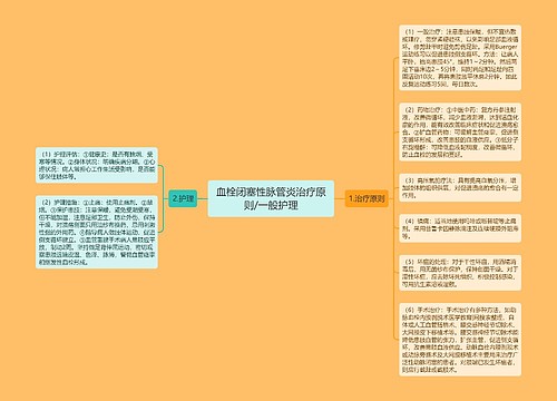 血栓闭塞性脉管炎治疗原则/一般护理