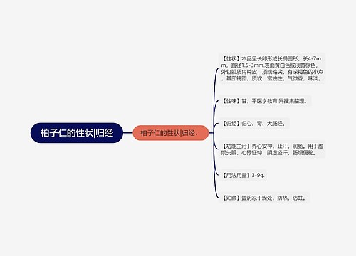 柏子仁的性状|归经