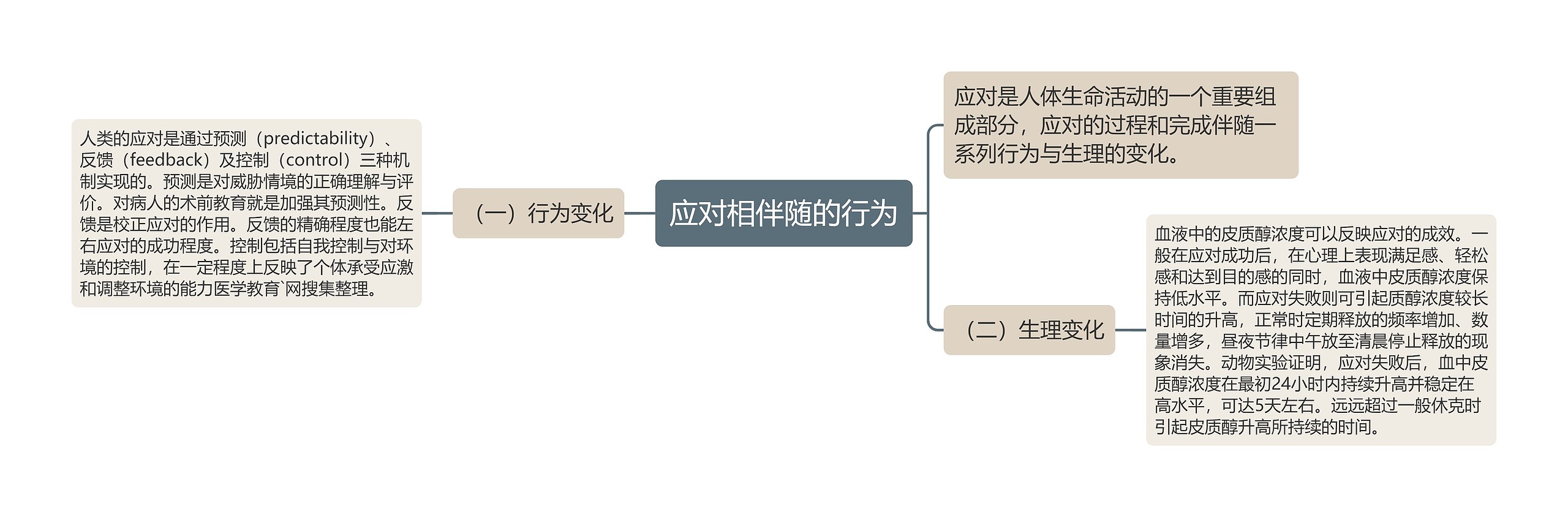 应对相伴随的行为思维导图