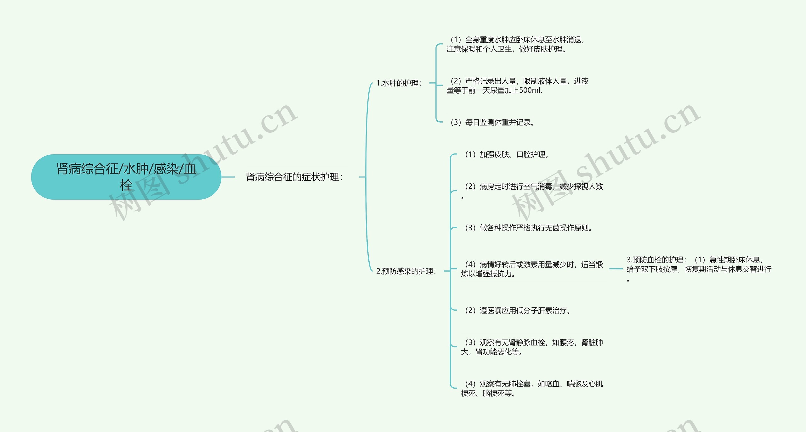 肾病综合征/水肿/感染/血栓思维导图