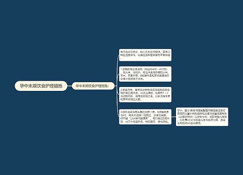 孕中末期饮食护理措施