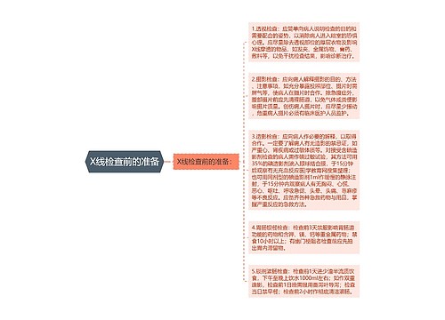 X线检查前的准备