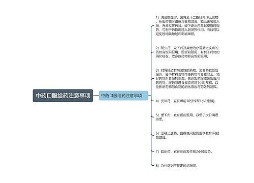 中药口服给药注意事项