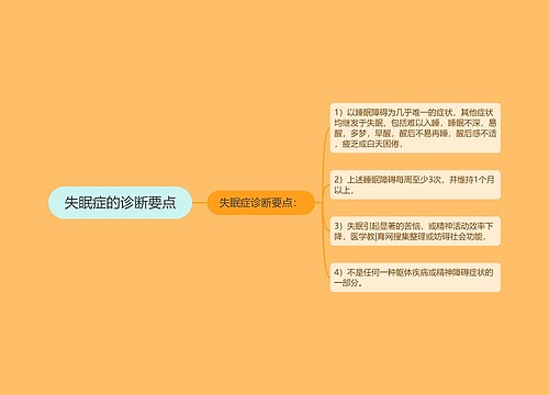 失眠症的诊断要点