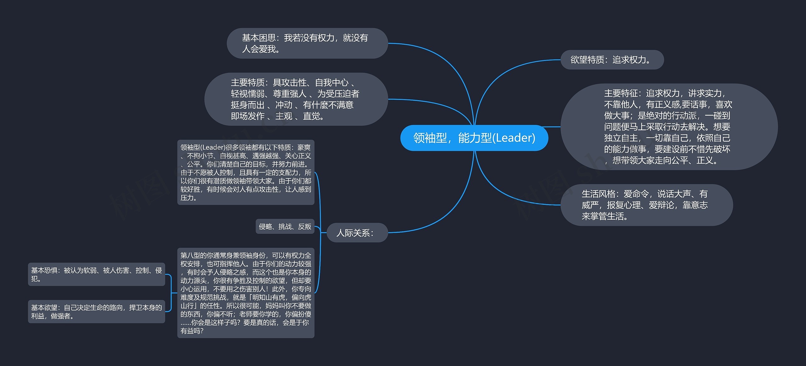 领袖型，能力型(Leader)思维导图