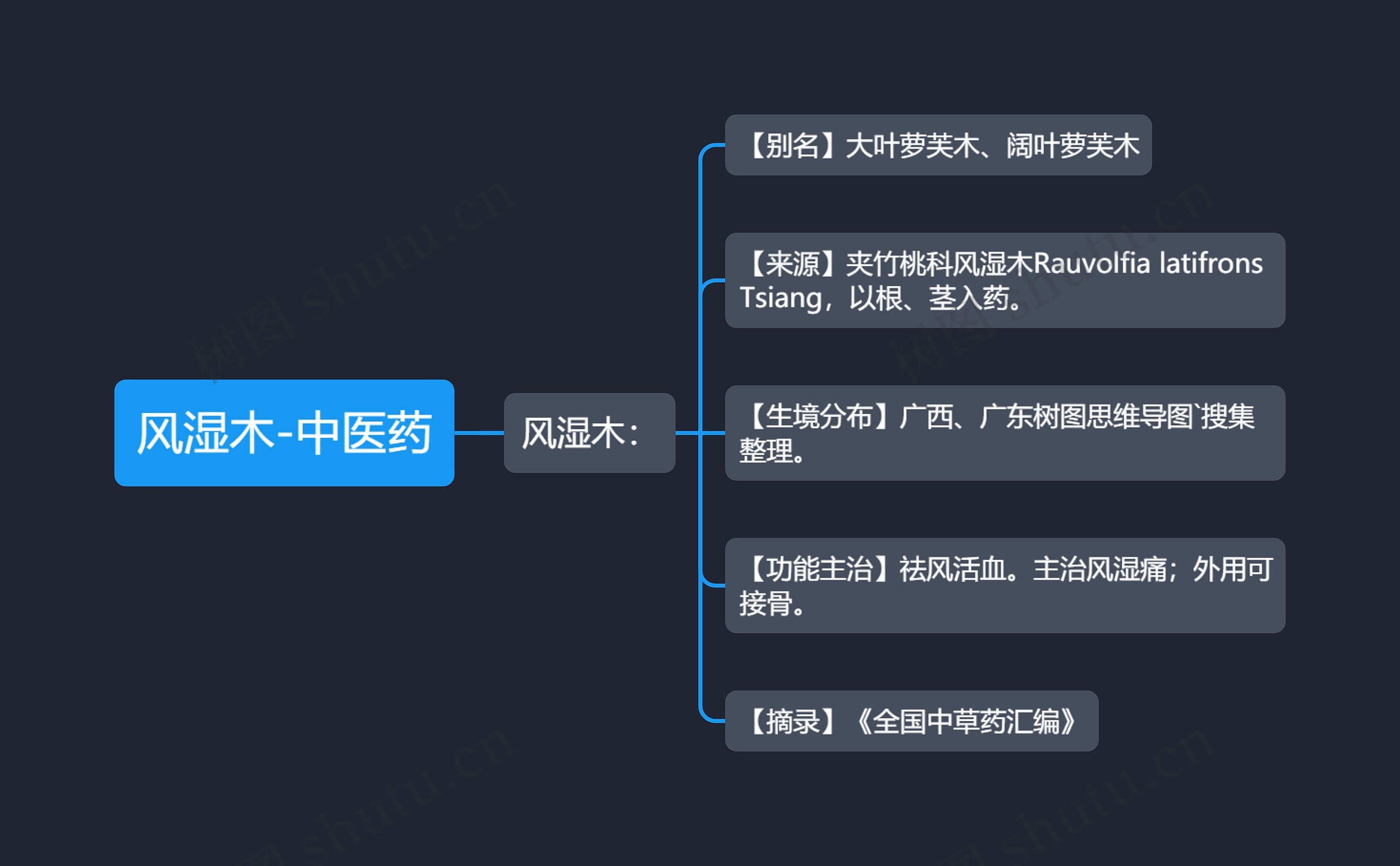 风湿木-中医药思维导图