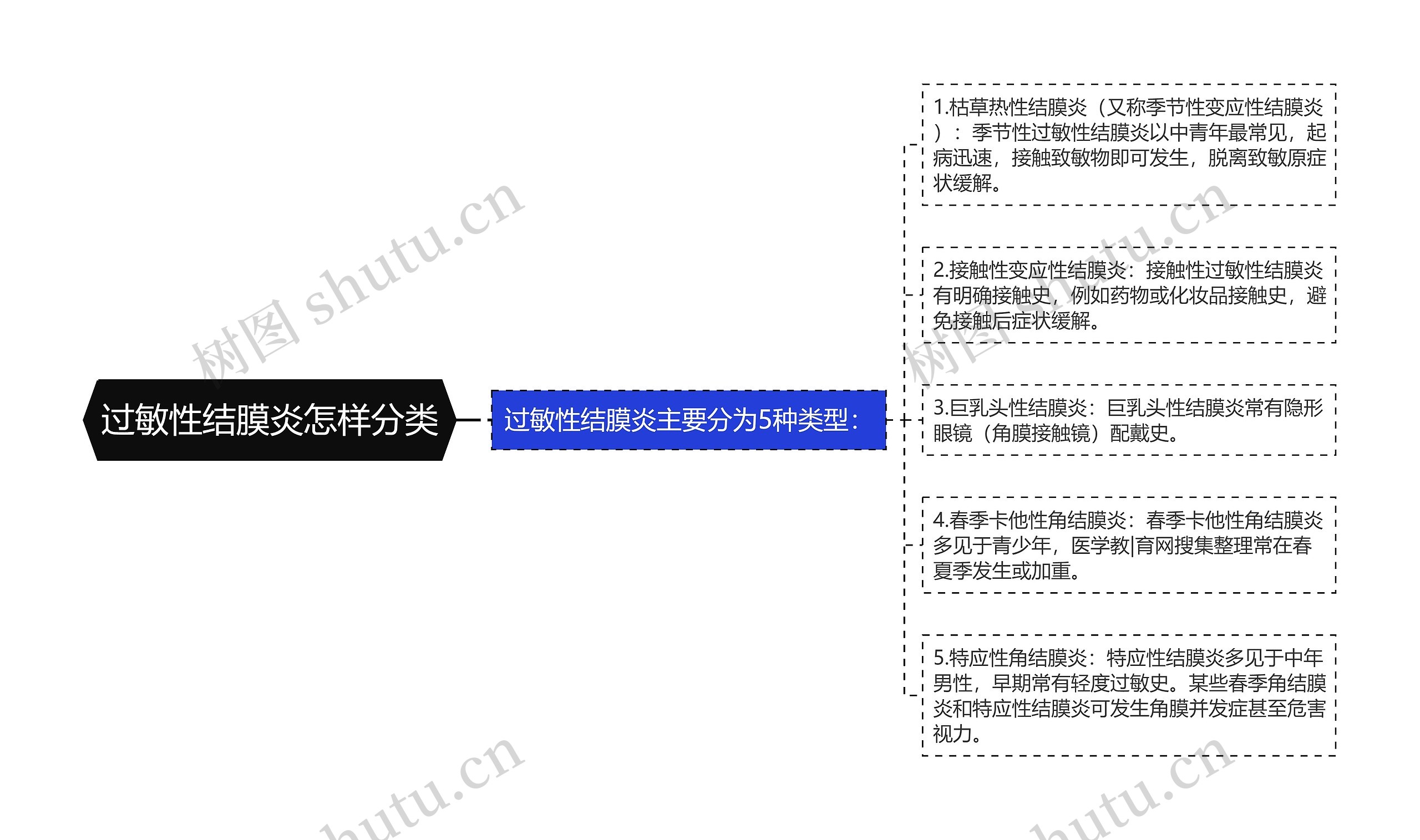 过敏性结膜炎怎样分类思维导图