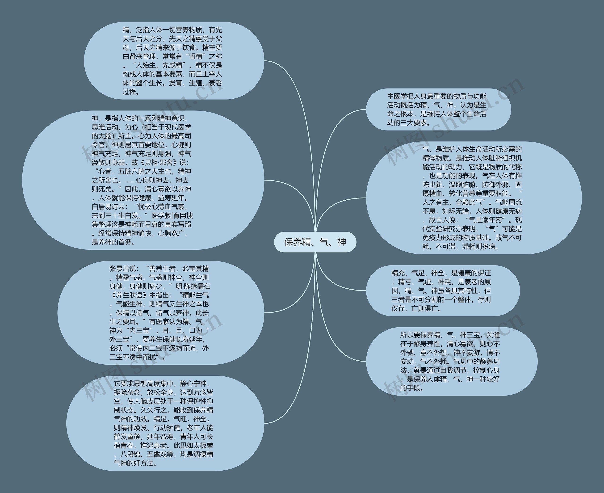 保养精、气、神思维导图