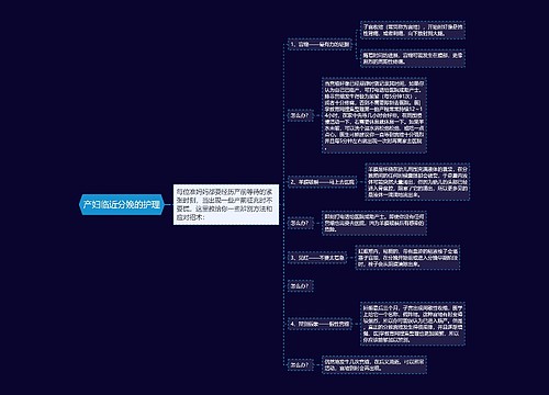 产妇临近分娩的护理