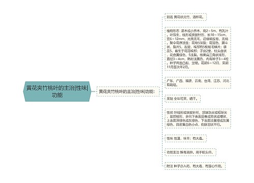 黄花夹竹桃叶的主治|性味|功能