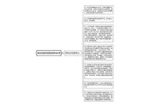 鼻饲法的插管具体步骤