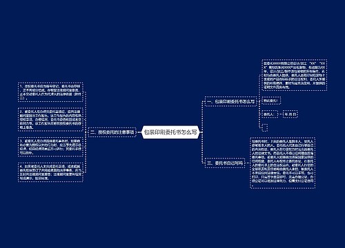 包装印刷委托书怎么写