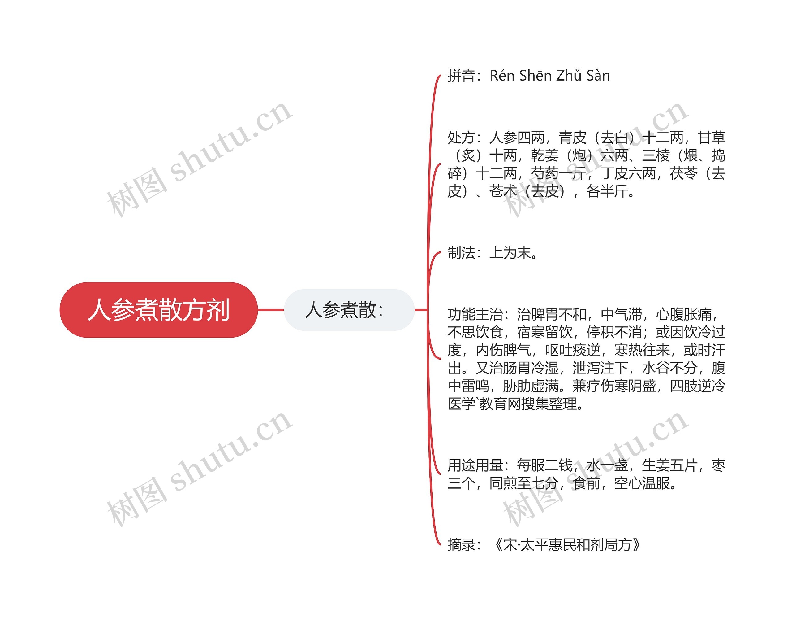 人参煮散方剂