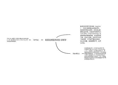 酚妥拉明阻滞试验-诊断学