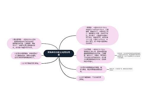 黑海参的功能主治|用法用量