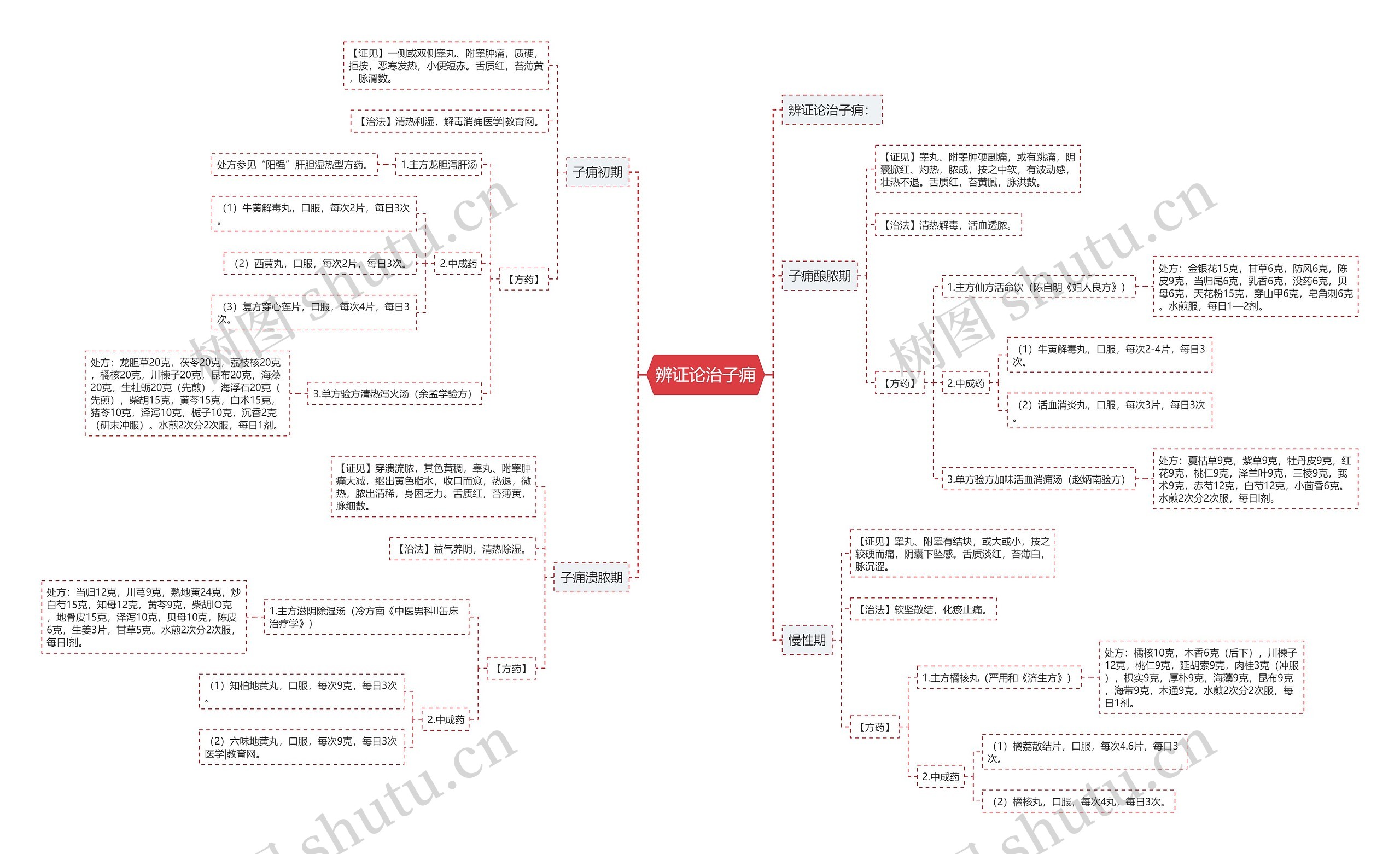 辨证论治子痈思维导图