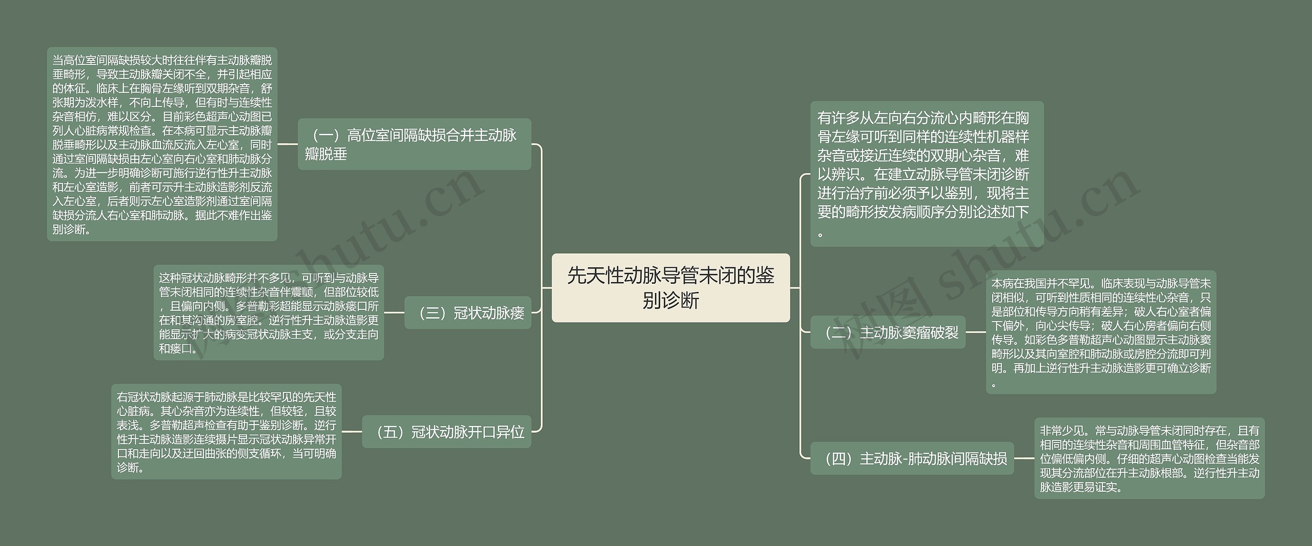 先天性动脉导管未闭的鉴别诊断