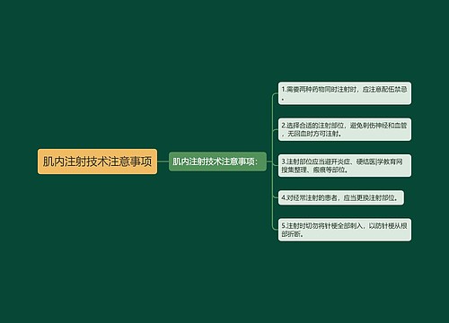 肌内注射技术注意事项