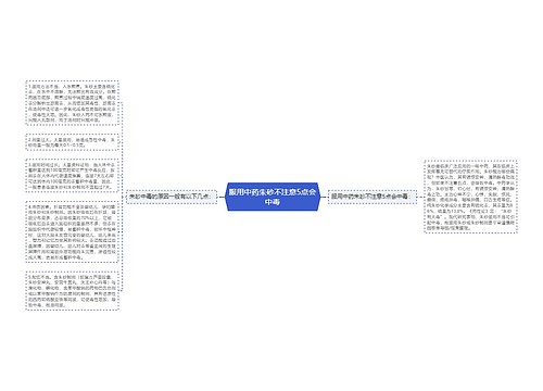 服用中药朱砂不注意5点会中毒