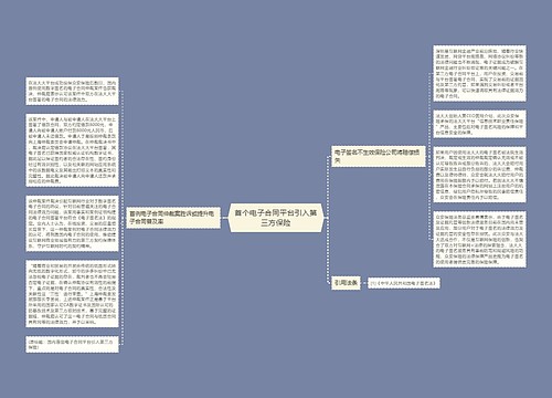 首个电子合同平台引入第三方保险