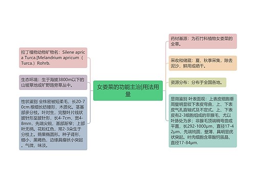 女娄菜的功能主治|用法用量