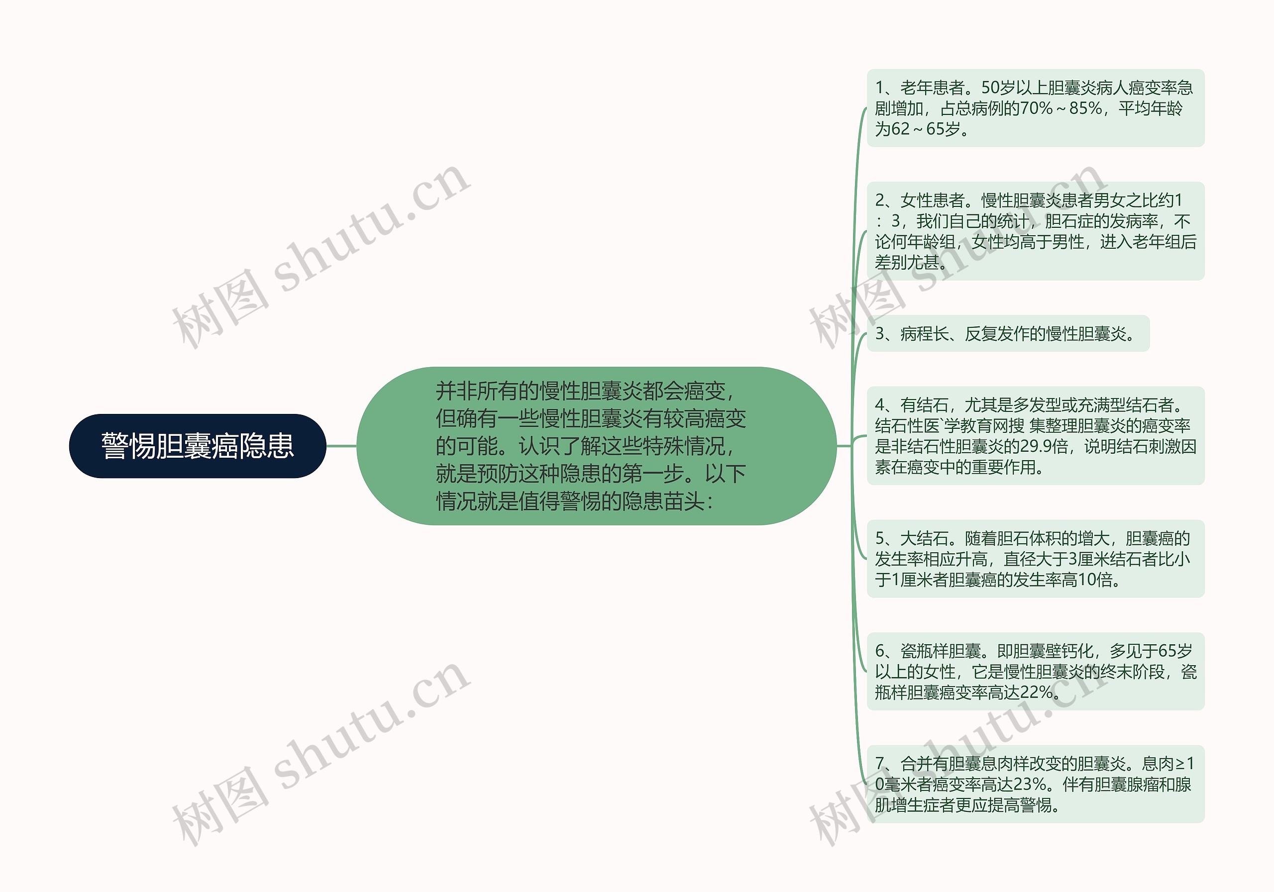 警惕胆囊癌隐患思维导图