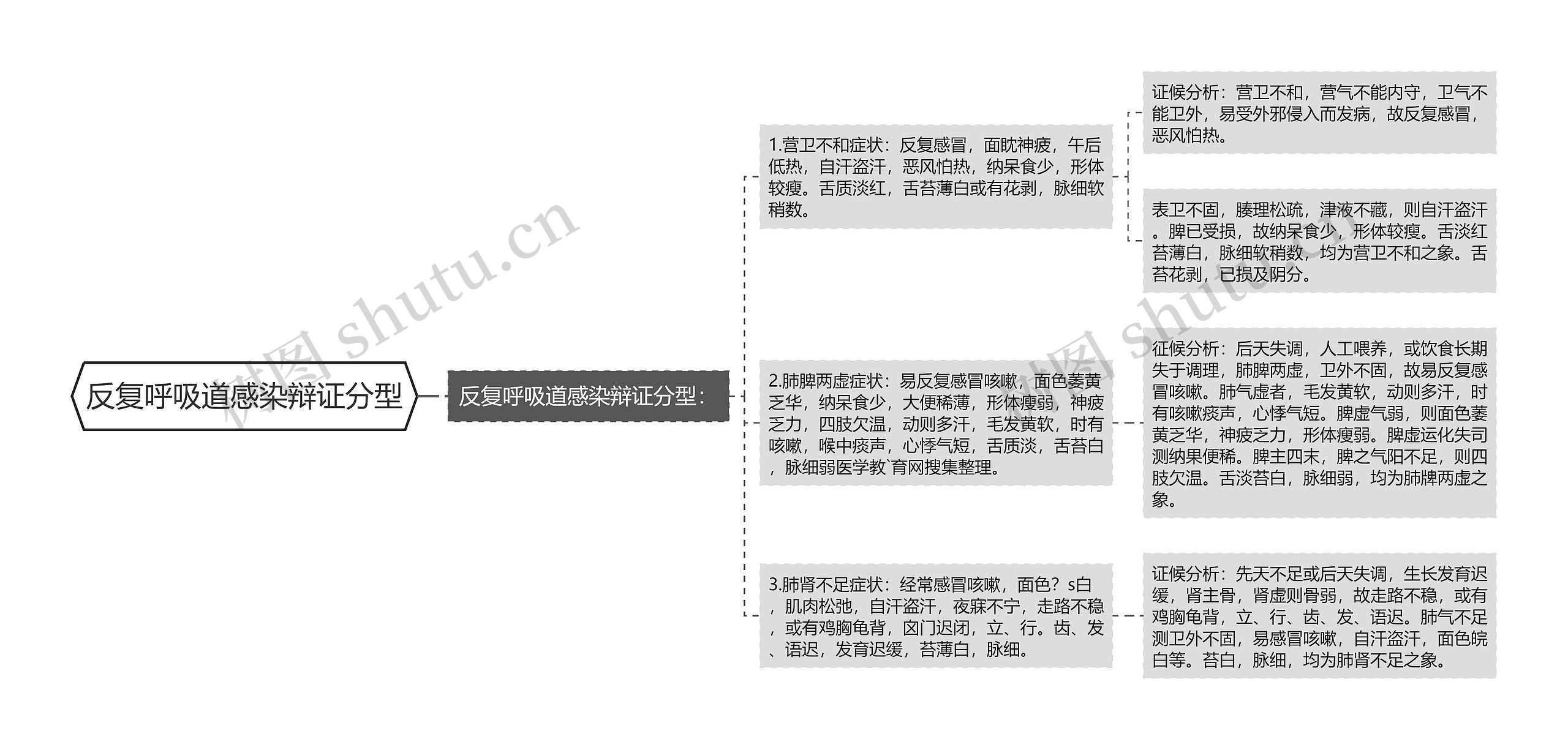 反复呼吸道感染辩证分型思维导图