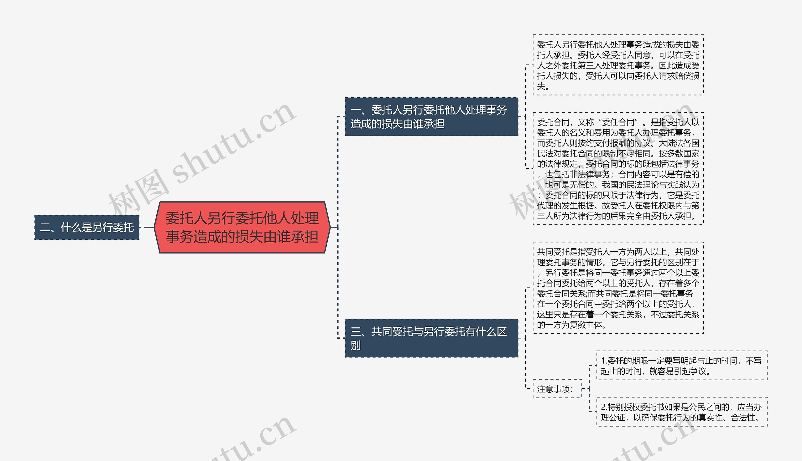 委托人另行委托他人处理事务造成的损失由谁承担