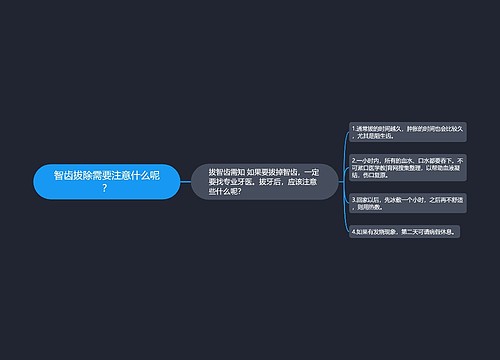 智齿拔除需要注意什么呢？