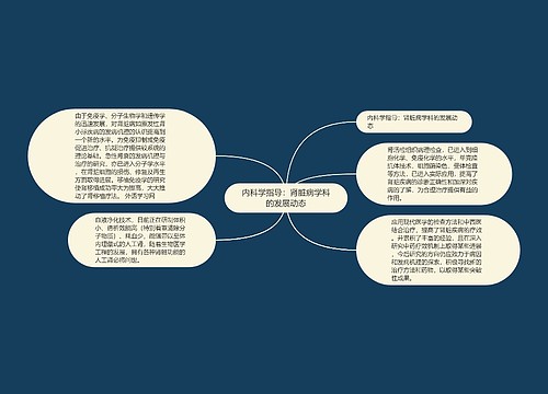 内科学指导：肾脏病学科的发展动态