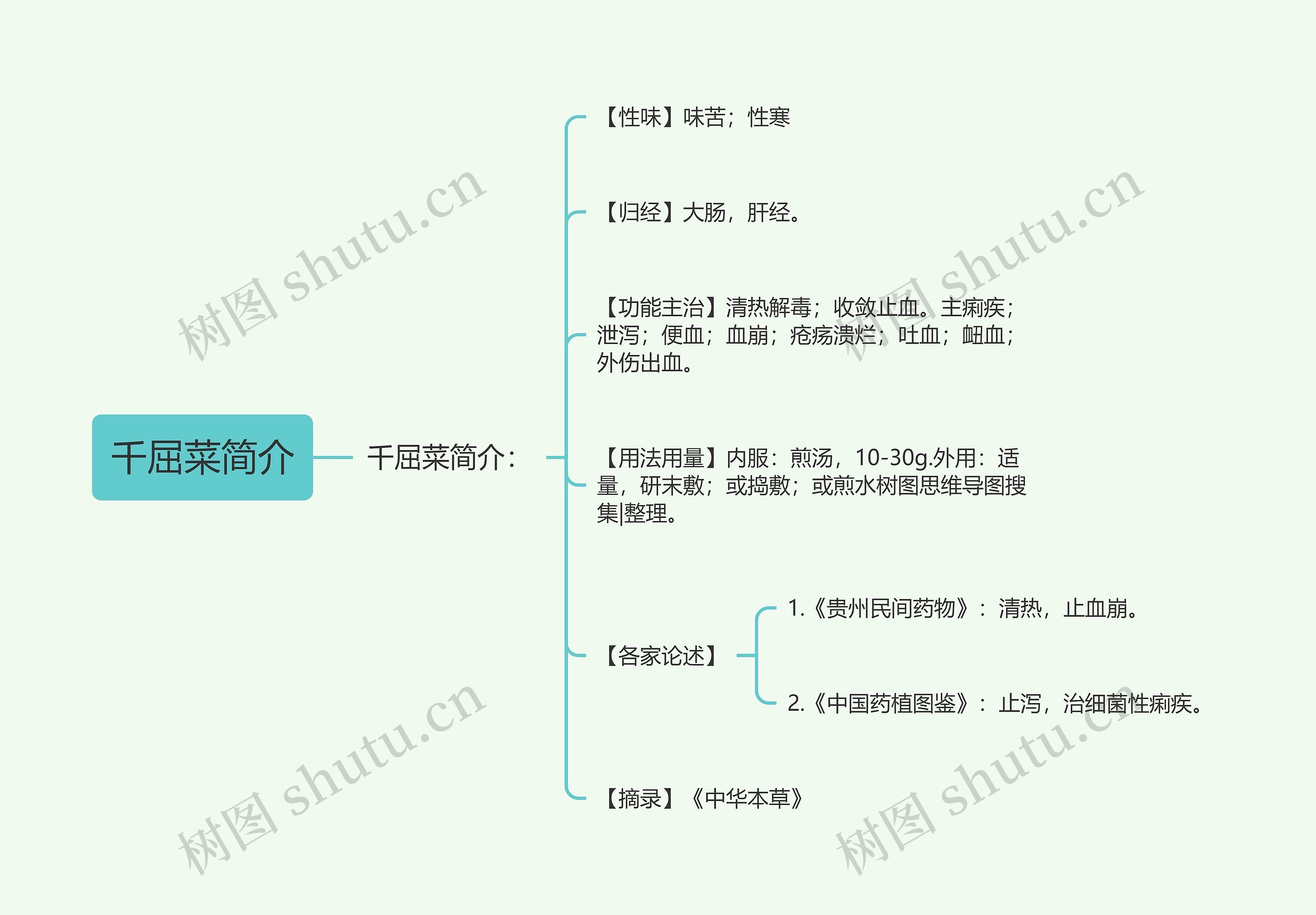 千屈菜简介思维导图