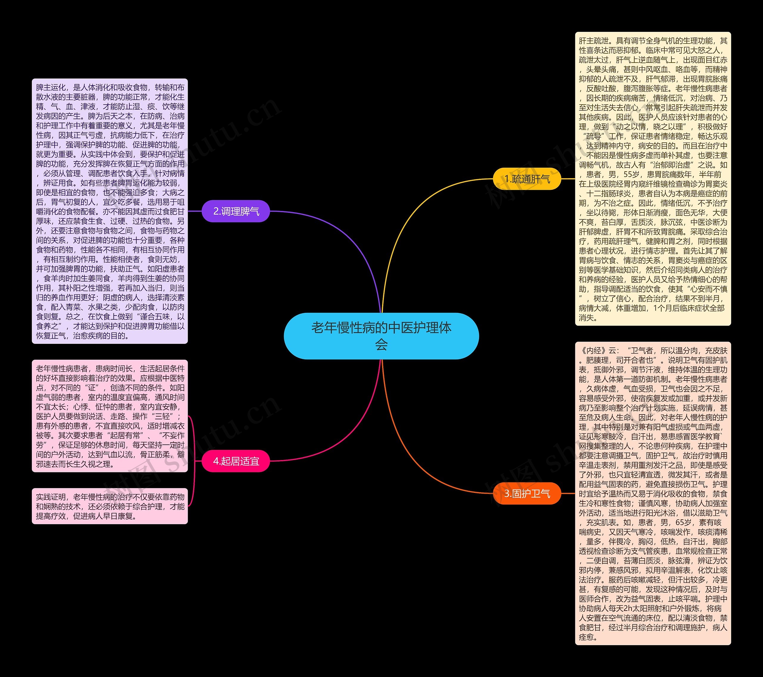 老年慢性病的中医护理体会思维导图