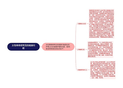 女性青春期常见的健康问题