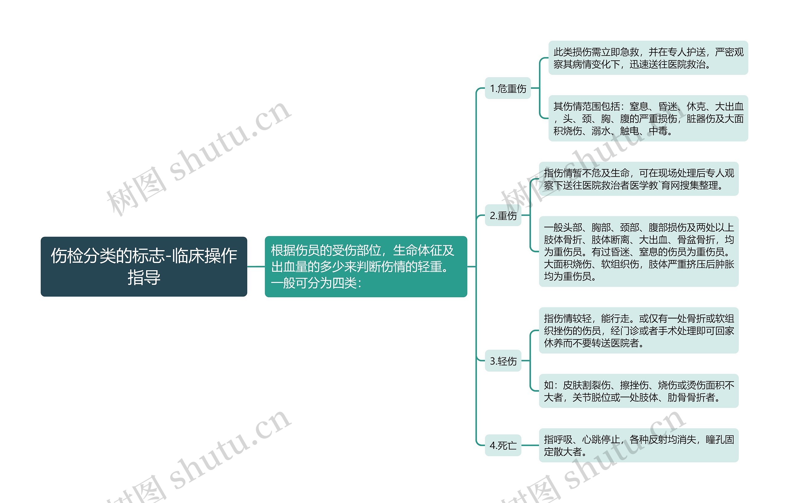 伤检分类的标志-临床操作指导思维导图